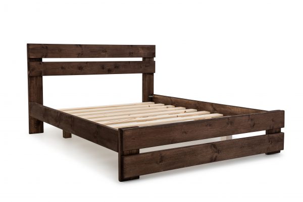 מיטה עשויה עץ אורן מלא חזק וטוב המשופר בצבע המיוחד לעץ האורן חזק וטוב